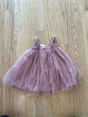 9-12 months Girls Dusty Rose Tulle Party Dress